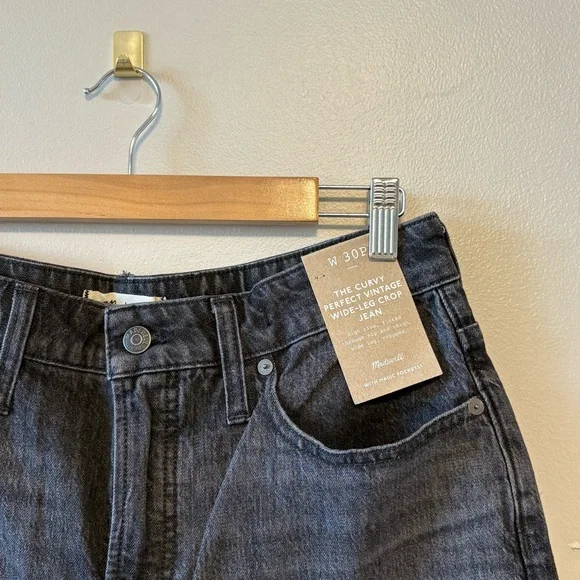 madewell The petite curvy Perfect Vintage Wide-Leg Crop Jean Robles Wash 30P - Picture 10 of 10